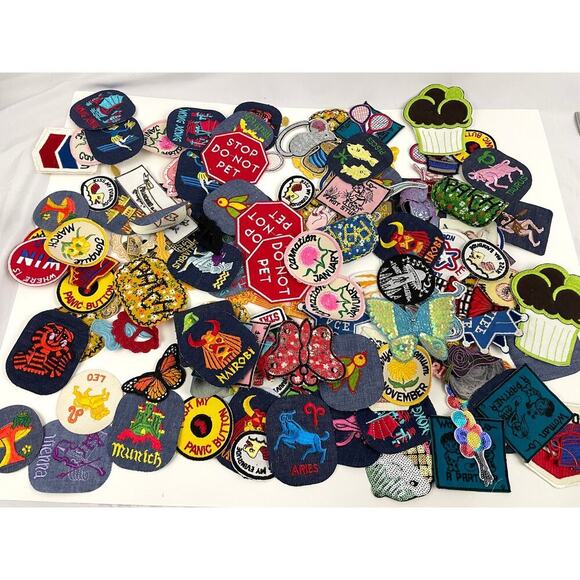 150 PC Assorted Sewing Applique Patches Iron on Sew On NEW Mixed Sequin Crafting - Picture 8 of 16